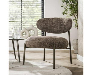 Fauteuil round - Tissee cargo bruin