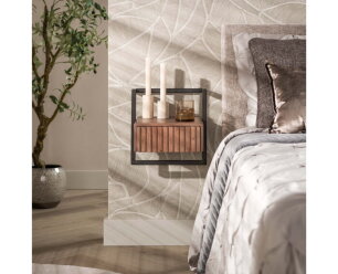 Nachtkastje Carve Air XS 1L - Massief acacia bruin