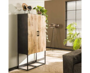 Wandkast Metal Wood | 90 cm