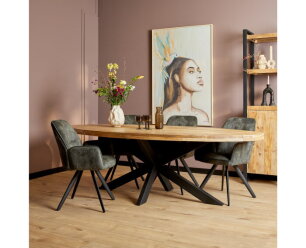 Eetkamertafel Denver | Ovaal | Mangohout | 210 cm