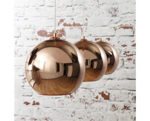 Hanglamp 3L globe - Koper