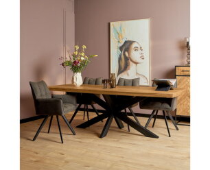 Eetkamertafel Denver | Rechthoek matrixpoot | 200 cm