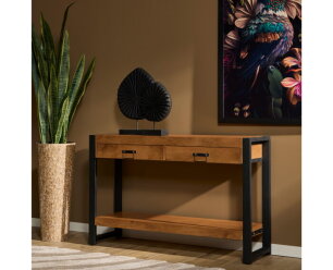 Sidetable Britt 120 cm mango metaal - Naturel | Meubelplaats