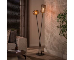 Vloerlamp Serene 2L - Sienna bruin