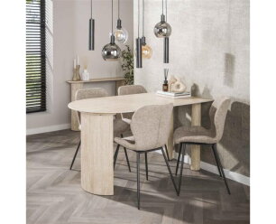 Eettafel 1-side Romano Arch - Ceramic Travertine
