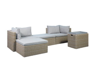 Loungeset Madeira modulair 6-delig - PE wicker - tuinset