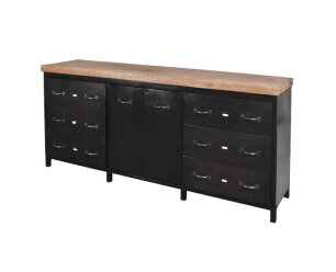 Dressoir Industrieel 200cm - Eleonora 45000 | Meubelplaats.nl