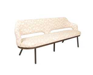 Eetkamerbank Firenze - Mosaic beige 05 - anodic bruin - 180 cm