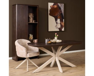 Eettafel Madison Brown | 160x90 cm | Deens Ovaal | Poot Sand