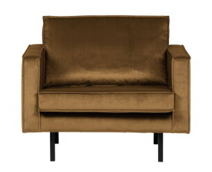 Rodeo Fauteuil Velvet Honing Geel - BePureHome