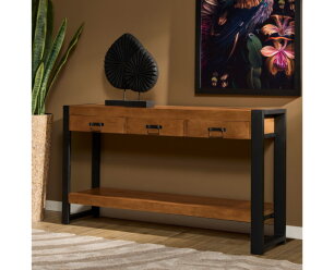 Sidetable Britt 150 cm mango metaal - Naturel | Meubelplaats