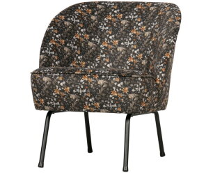 Vogue Fauteuil Fluweel Aquarel Flower Zwart - BePureHome