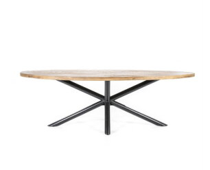 Ovale Eettafel met kruispoot 240 cm