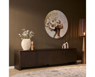Tv meubel Dallas Bruin Mangohout 210 cm
