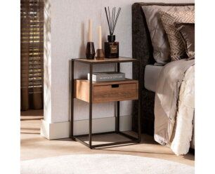 Nachtkastje Cassetto 1L - Keramiek travertin