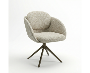 Eetkamerstoel Nice poot Moon 360 anodic brown - be fashion cream 11