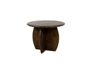 Salontafel Belly rond Ø60 cm mangohout - walnoot