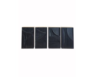 Wandkast Set Van 4 Met Kunst/Decoratie - Black 4x 28x15x48