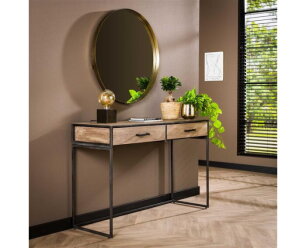 Kaptafel Turf - Massief acasia grijs antiek