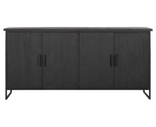Dresser Beam No.1, 4 doors BLACK,90x190x47 cm, recycled teakwood