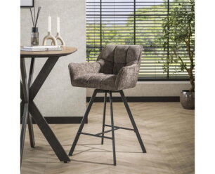 Barstoel raster draaibaar. VPE2 - Rich taupe