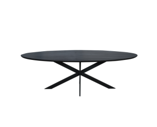 Eiken eettafel Ferris | Ovaal 240 cm | Zwart