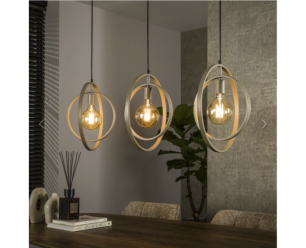 Hanglamp Turn Around 3 lampen - Beige