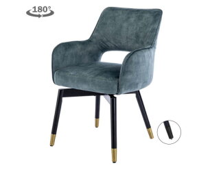 Lenno Armstoel - fabric Adore 31 Grey blue (draaibaar)