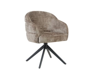 Eetkamerstoel Bella | Clay | Poot Black | Met armleuning