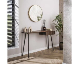 Haltafel Carve - Massief acacia drift brown