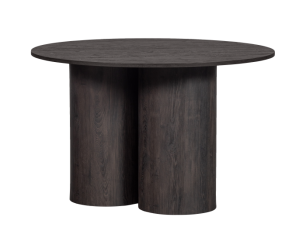 Oona Eettafel Rond Met 3-poot Mdf Donkerbruin Ø120cm - WOOOD Exclusive