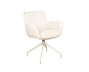 Eetkamerstoel Helsinki poot Atlas draaibaar Beige - be fine cream 11