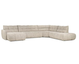 SEVN Violette modulaire U-bank - Silencio Taupe - 398x250 cm - zelf samen te stellen