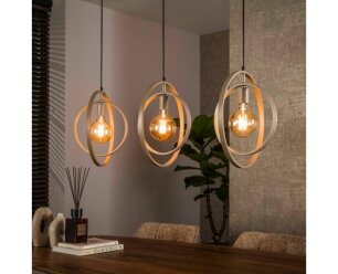 Hanglamp Turn Around 3 lampen - Beige