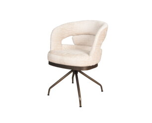 Eetkamerstoel Kyoto poot Atlas 360 anodic brown - jasper cream 11