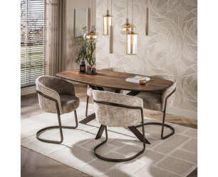 Eettafel Arhus Solid 180 - Massief acacia bruin
