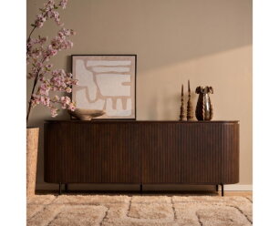Dressoir Solana Bruin Mangohout 210 cm