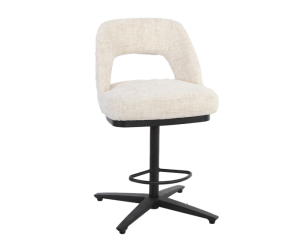 Caldes Barstoel - fabric Ted 24 off-white (draaibaar)