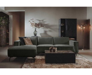 Leeds 2 5-AR + Chaise L - City 355 Bottle Green