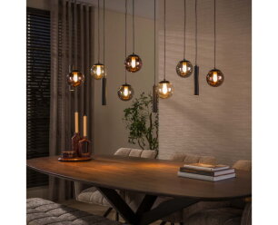 Hanglamp Orb 6+5L - Zwart