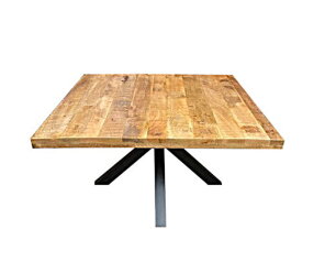 Vierkante Eettafel mangohout 140 x 140 cm