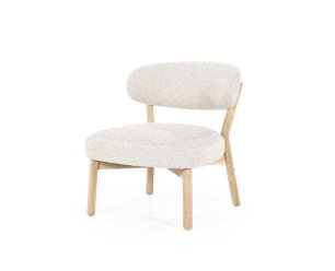 Fauteuil Mikky naturel - taupe | Eleonora