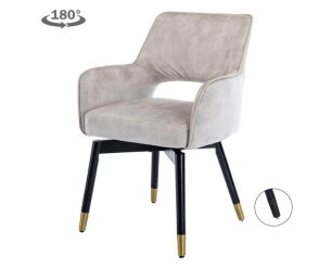 Lenno Armstoel - fabric Adore 11 Beige (draaibaar)