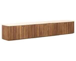 Hanging TV stand Lagoon large,37x220x35 cm, teakwood + mortex