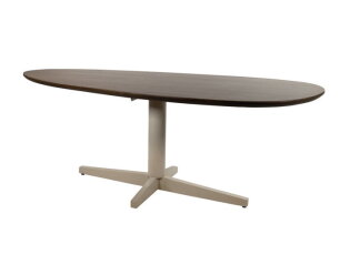 Eetkamertafel 190, organisch, poot Beige, Mango Brown Walnut - Taurus Table Collection