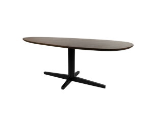 Eettafel Taurus organisch zwarte poot Mangohout 240x100 cm - walnoot