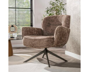 Fauteuil Forza draaibaar - Hoven champagne-bruin