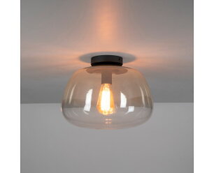 Plafondlamp Pulse Shaded 1L - Amber glas