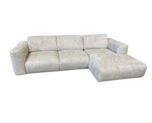 Hoekbank Kiki Cremona 14 - 2-zits arm links + chaise lounge arm rechts - 282x165 cm - Beige