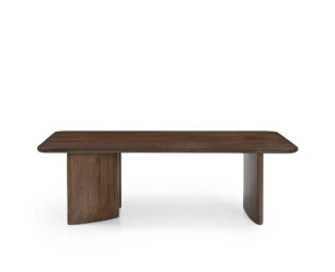 Salontafel Jade Rechthoek mangohout 130x70 cm Walnoot - Japandi